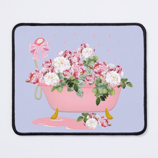 Item preview, Vintage Pink Bathtub Cabbage Roses designed and sold by SloganExpress.