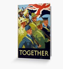 British WWII Poster - Together (1944) Greeting Card