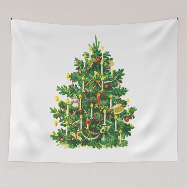 Item preview, Christmas Tree Greetings (1921) Vintage Antique Decorated Xmas Tree designed and sold by IMPHives.