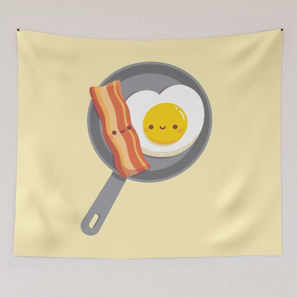 Item preview, Cute Bacon and Egg In Saucepan designed and sold by rustydoodle.