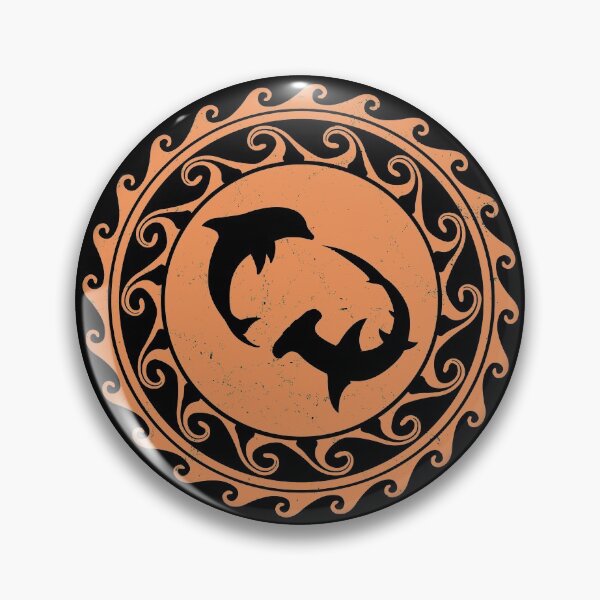 Item preview, Hammerhead shark and dolphin designed and sold by NicGrayGraphic.