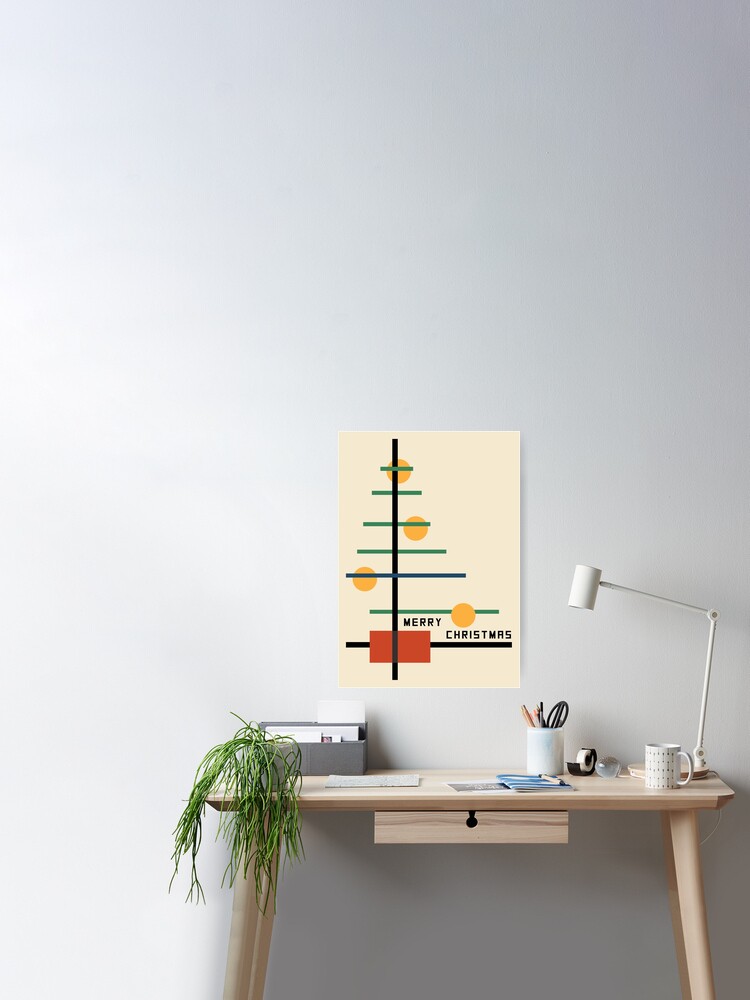 Klimatiske bjerge Mindre klistermærke Merry Christmas, Bauhaus Inspired Christmas Tree" Poster for Sale by D-Spot  Shop | Redbubble