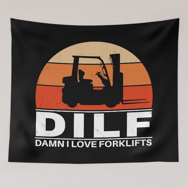 Item preview, Dilf Damn I love Forklifts designed and sold by NicGrayGraphic.