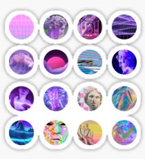 Pegatina conjunto de adhesivo estético vaporwave