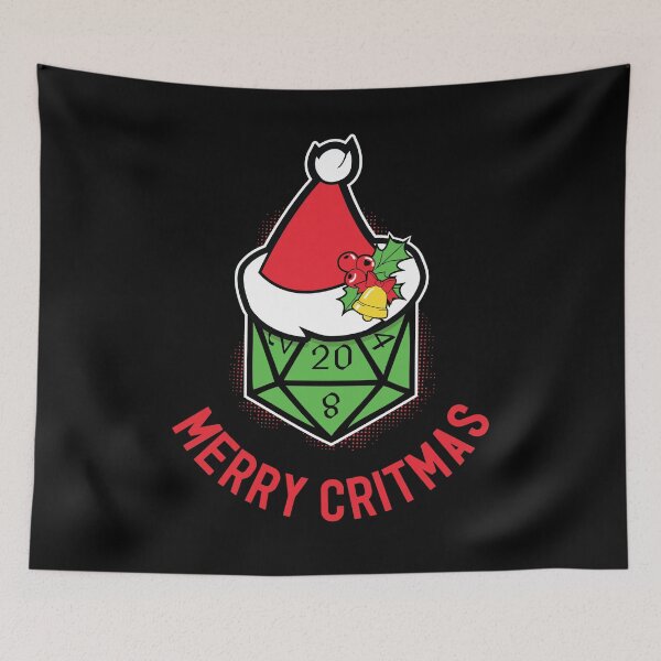 Artikelvorschau, Merry Critmas Christmas Dice Tabletop RPG Gamer entworfen und verkauft von shadowisper.