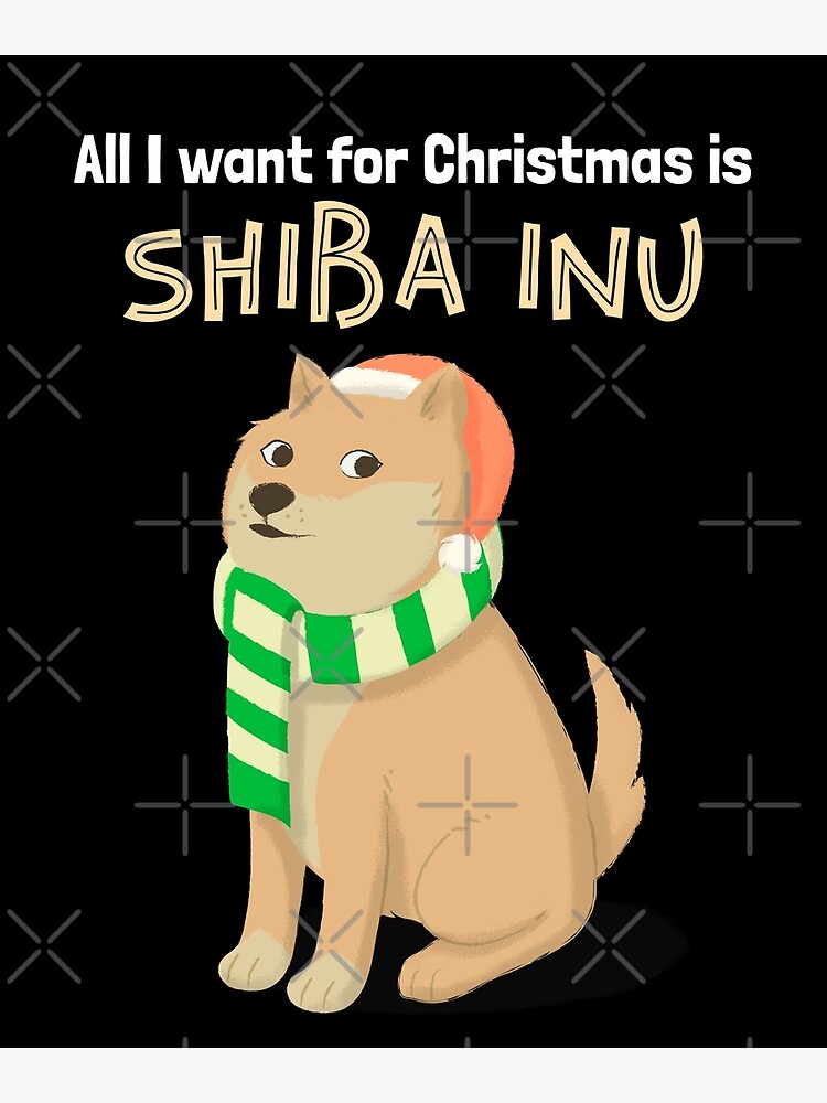 "A Shiba Inu Christmas" Poster for Sale by ReRevolution Redbubble