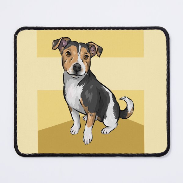 Item preview, Jack Russell Terrier | Tricolor | Brown, White and Black | Cute Dog Art | Yellow Background designed and sold by shirinsart.