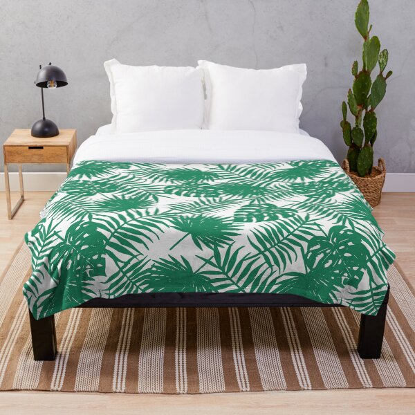 Item preview, tropical vibe leafy pattern green designed and sold by artirio.