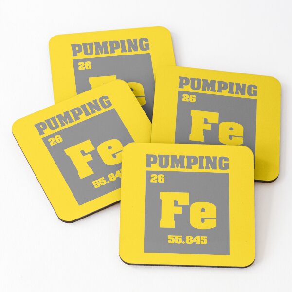 Item preview, Pumping Iron Chemical Symbol Solid designed and sold by thegreatunfound.