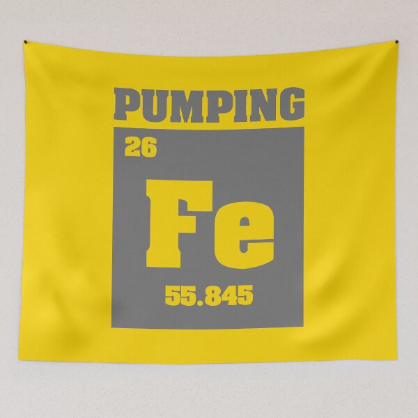 Item preview, Pumping Iron Chemical Symbol Solid designed and sold by thegreatunfound.