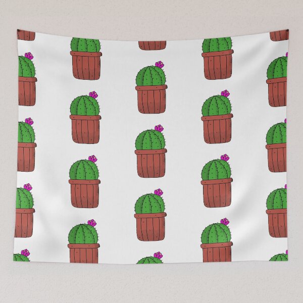 Item preview, cactus succulent flower pot cartoon designed and sold by violetcharlotte.