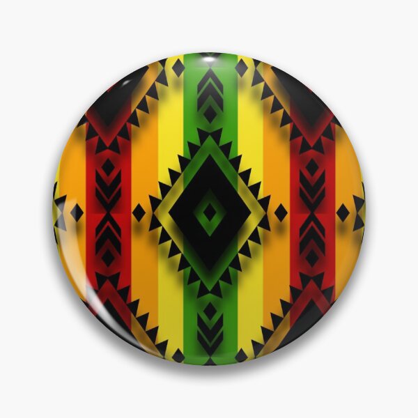 Item preview, Green / Fire Color/ Black Diamond  Native American Geometric Design designed and sold by JMWCD.