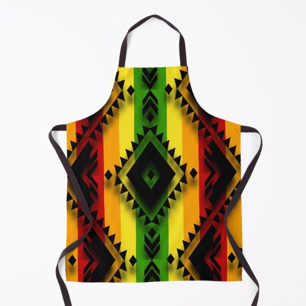 Item preview, Green / Fire Color/ Black Diamond Native American Geometric Design designed and sold by JMWCD.