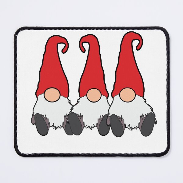 Item preview, 3 Nordic Gnomes Winter Christmas Swedish Tomte Cute Elves designed and sold by funnytshirtemp.