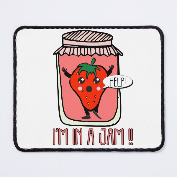 Item preview, Help I'm in a Jam Strawberry Jam Pun Meme Funny designed and sold by funnytshirtemp.