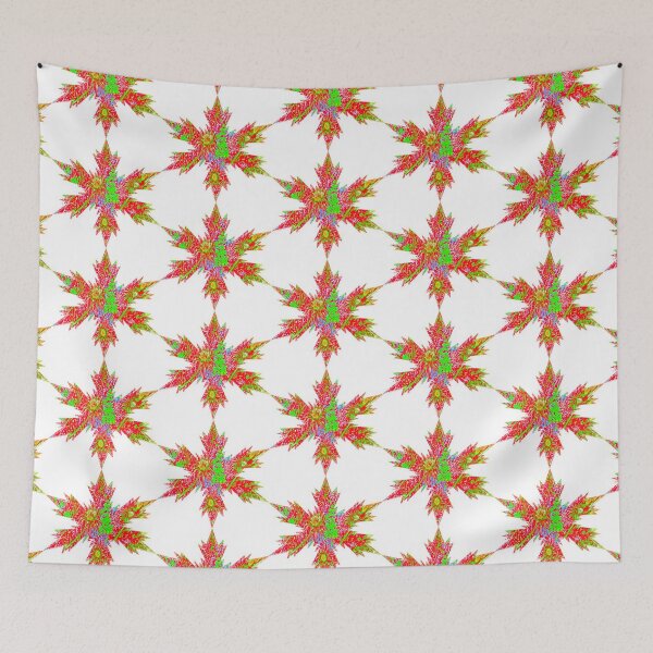 Item preview, Xmas Snowflakes Neon Red & Green Star by Iritof designed and sold by iritof.