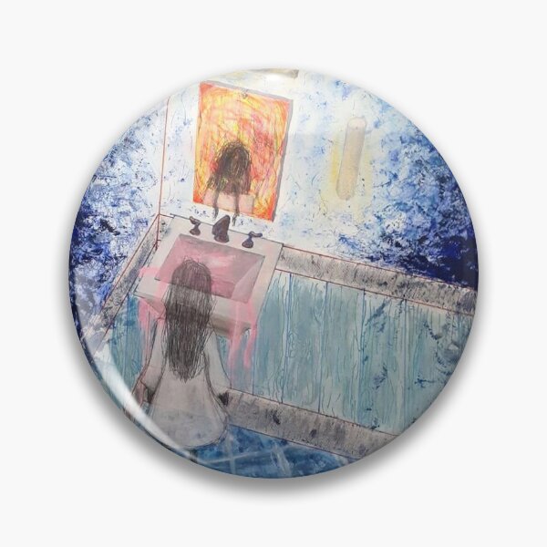 Item preview, Scribble Face: Bathroom Mirror designed and sold by Holli Anderson.