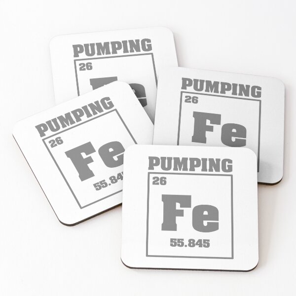 Item preview, Pumping Iron Chemical Symbol Outline designed and sold by thegreatunfound.