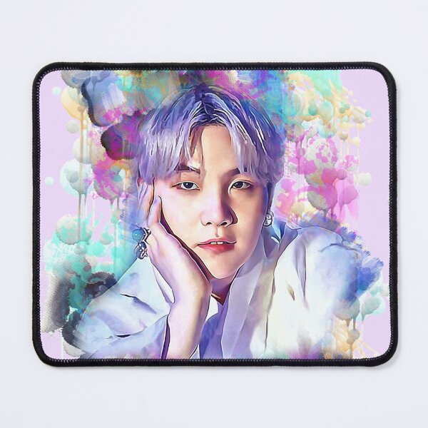 Item preview, BTS Suga Min Yoongi colorful art designed and sold by Lajibolalaa.