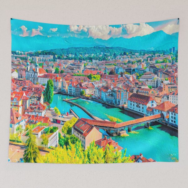 Item preview, Lucerne Switzerland designed and sold by Sofia-Draws.