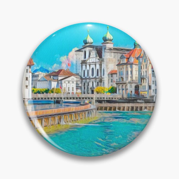 Item preview, Lucerne Cityscape designed and sold by Sofia-Draws.