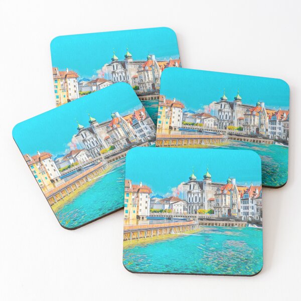 Item preview, Lucerne Cityscape designed and sold by Sofia-Draws.