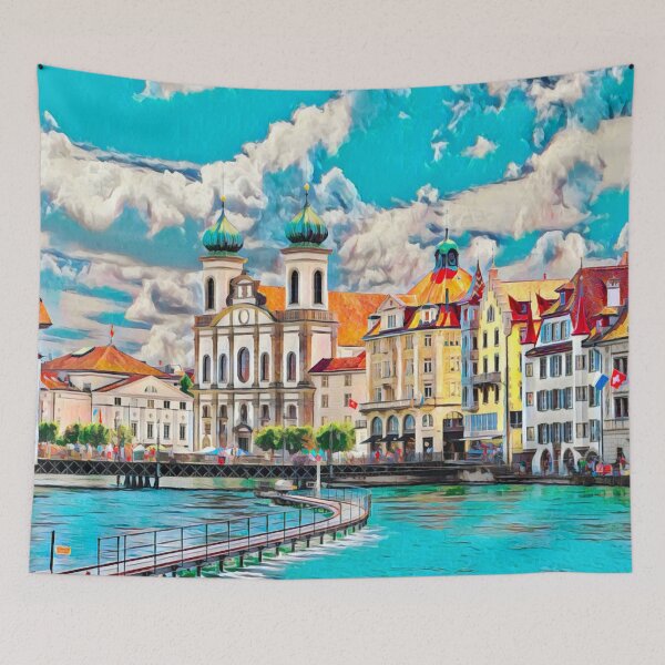 Item preview, Lucerne Skyline designed and sold by Sofia-Draws.
