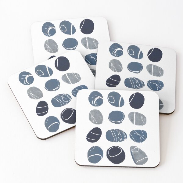 Item preview, Beach Pebbles Lino Print designed and sold by Driftwood Dreaming.
