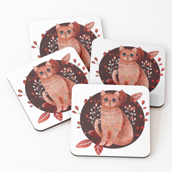 Item preview, Cute Christmas cat Nordic vintage country style cottagecore aesthetic designed and sold by PG Illustration.