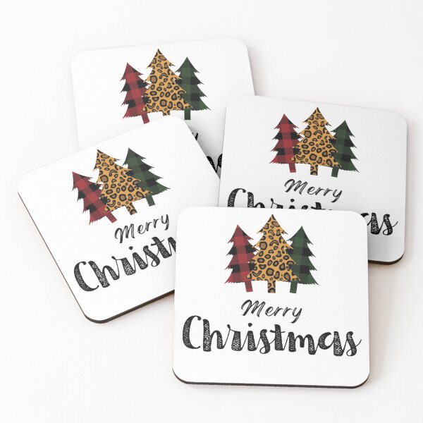 Item preview, Leopard Print Merry Christmas trees designed and sold by cactus-nick.
