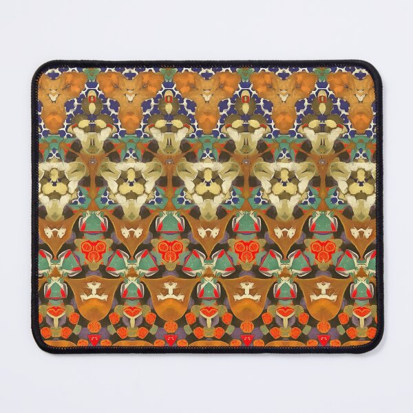 Item preview, Regal Red Gold and Blue-Gray Faux Fair Isle Pattern designed and sold by SeaChangeDesign.