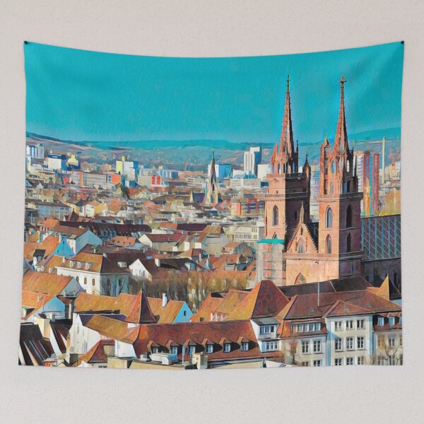 Item preview, Basel Skyline designed and sold by Sofia-Draws.