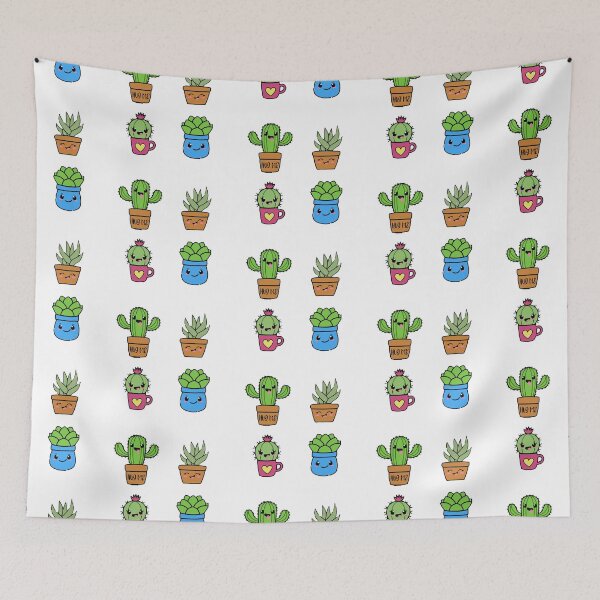 Item preview, cute cactus cartoon icons designed and sold by violetcharlotte.