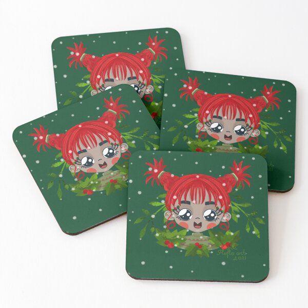 Item preview, Christmas kawaii style portrait designed and sold by Flofloart.