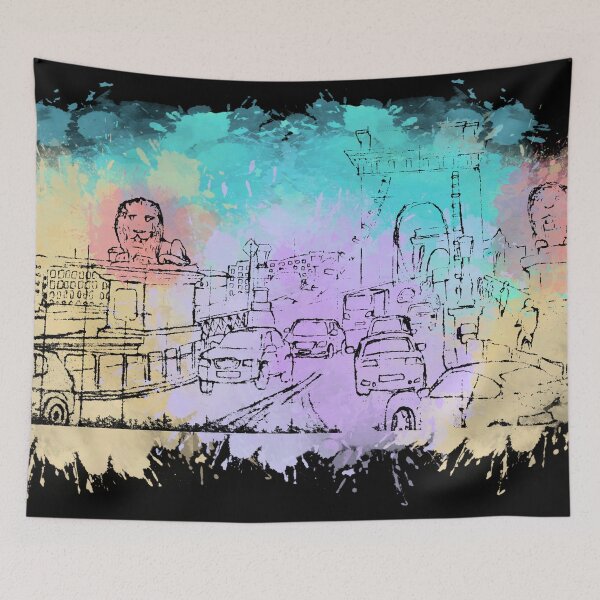 Item preview, London Bridge | Drawing | Watercolor Splash (L : Dark) designed and sold by the-krisney-way.