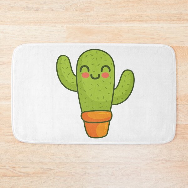Item preview, cute cactus shy cartoon designed and sold by violetcharlotte.