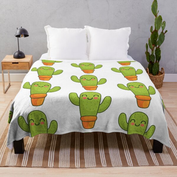 Item preview, cute cactus shy cartoon designed and sold by violetcharlotte.