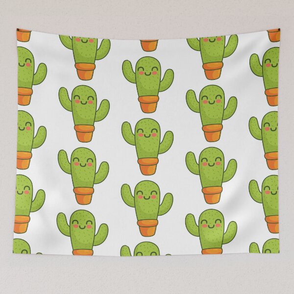 Item preview, cute cactus shy cartoon designed and sold by violetcharlotte.
