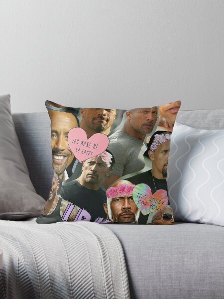 Dwayne Johnson Pillows Cushions for Sale Redbubble