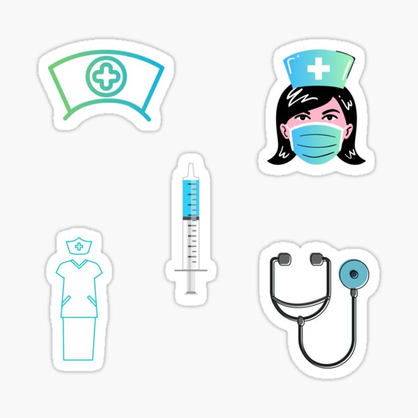 Nurse Sticker Pack -Car Decal Water Bottle Laptop Nursing Medical Hospital  Funny