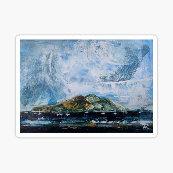 Item preview, Holy Isle from Lamlash, Isle of Arran, Scotland  designed and sold by ACameronArt.