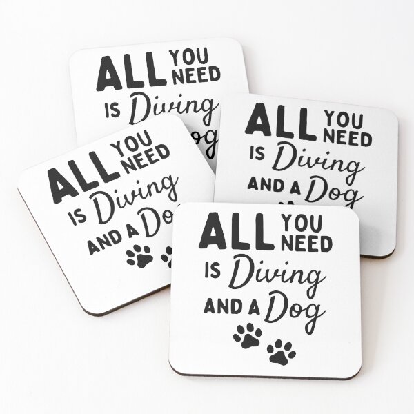 Item preview, All you need is diving and a dog designed and sold by TheGreenGoat.