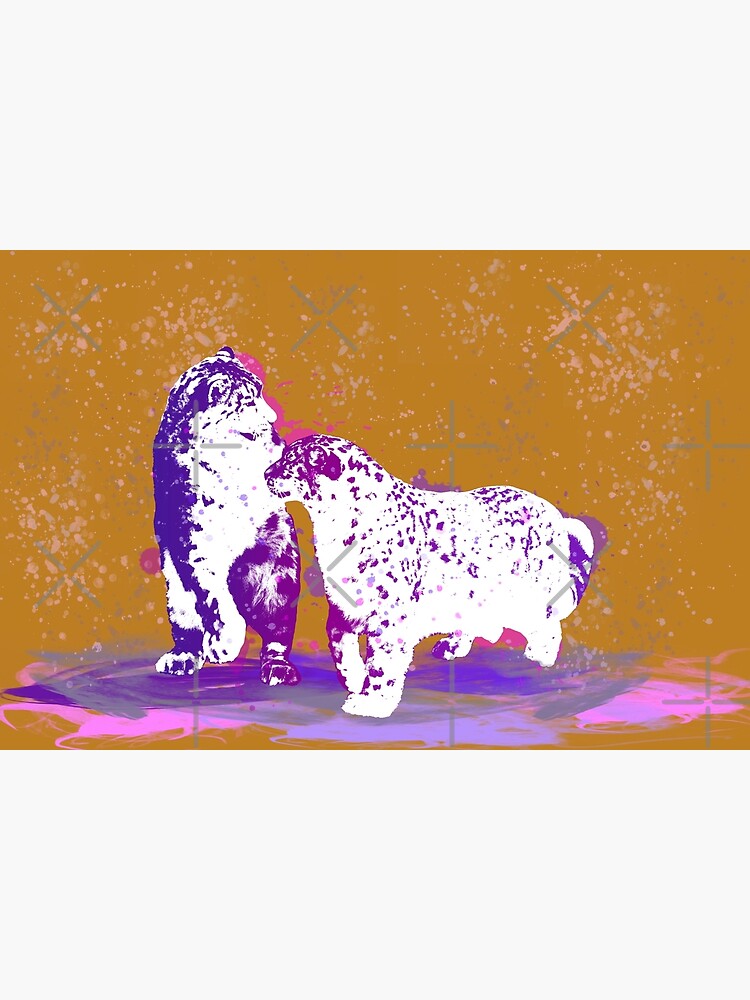 Thumbnail 3 of 3, Poster, Affectionate Snow Leopards designed and sold by SiobhanFraser.