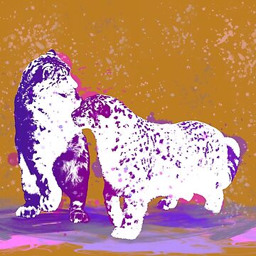 Artwork thumbnail, Affectionate Snow Leopards by Alternative Perspectives