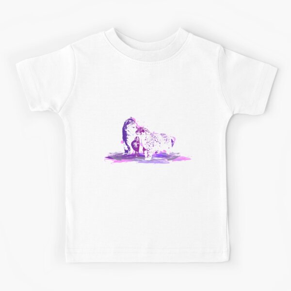 Affectionate Snow Leopards Kids T-Shirt