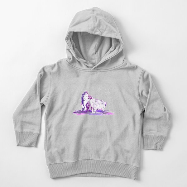 Affectionate Snow Leopards Toddler Pullover Hoodie