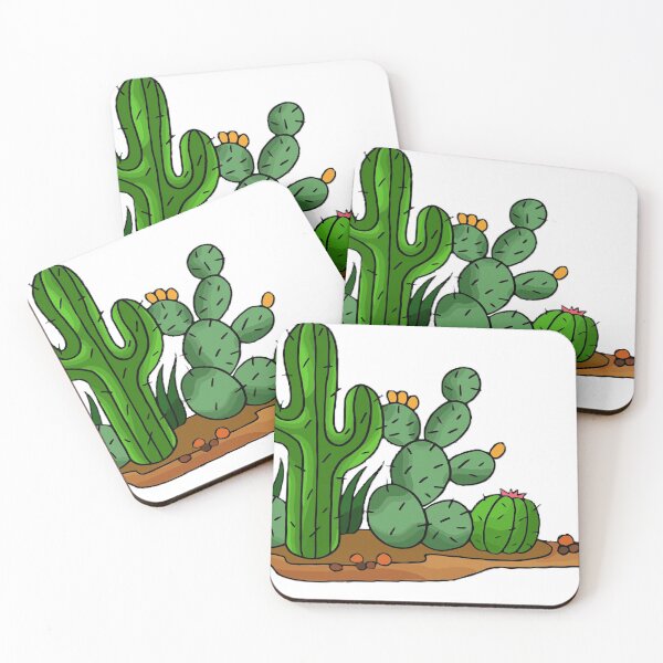 Item preview, cactaceae saguaro prickly pear designed and sold by violetcharlotte.