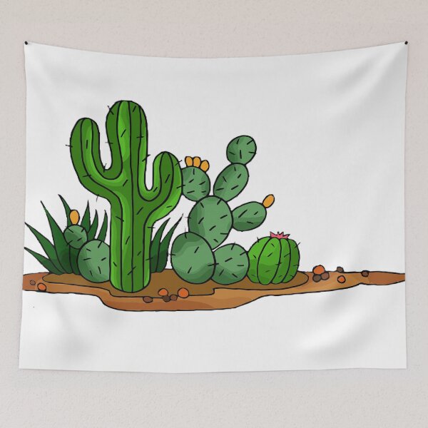 Item preview, cactaceae saguaro prickly pear designed and sold by violetcharlotte.