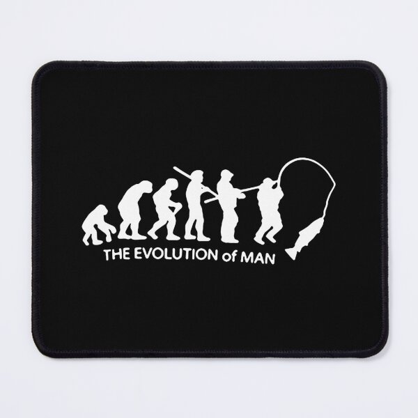 Item preview, Evolution of Fishing Born to go fishing Forced to work Fisherman Stick Figure Bones I love Fishing Art Design Happy Apparel Essential Inspiration Joy Mood Funny designed and sold by DesignByHeartUK.