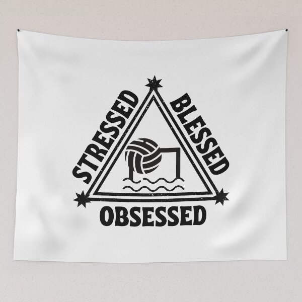 Item preview, Water polo: Stressed. Blessed. Obsessed. designed and sold by TheGreenGoat.